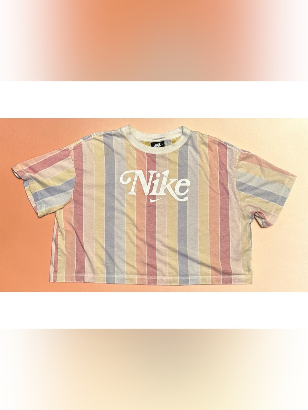 Nike Vintage striped cropTee